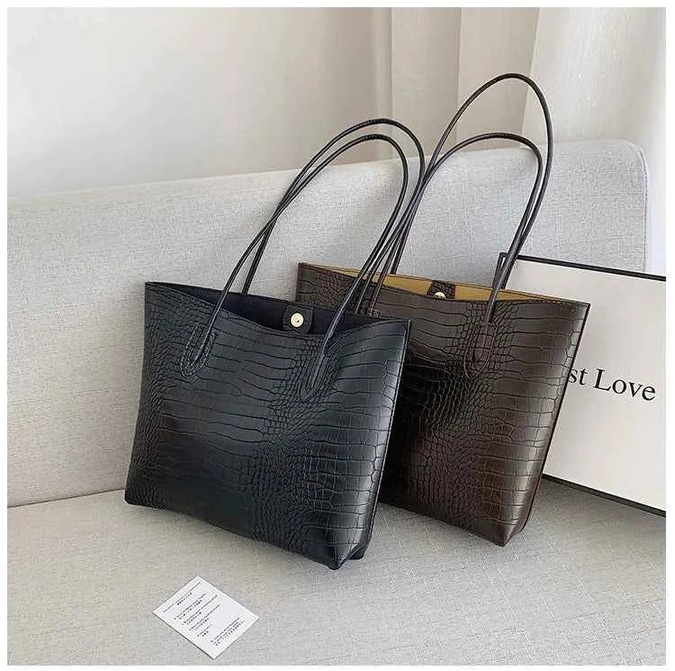 Sac cabas femme noir en cuir sans accessoires Noir / 30x32x8cm-Marron / 30x32x8cm-ShopGET® 