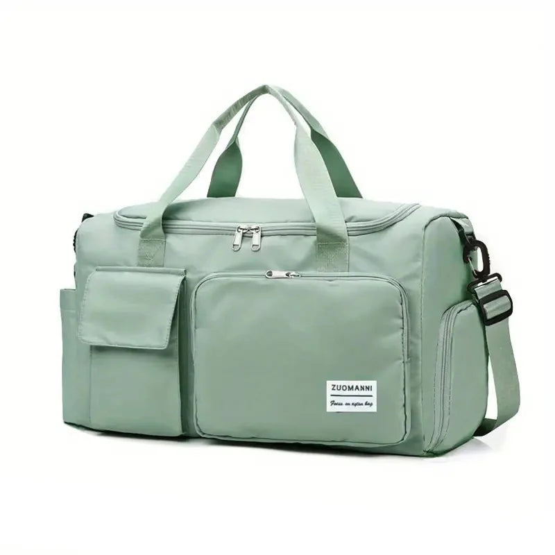 Sac weekend femme multi compartiment Vert-Bleu-Vert rose-Beige-Bleu A-Pourpre A-Gris-Rose A-Rose B-Kaki-Pourpre B-Bleu Ciel-Noir-ShopGET® 
