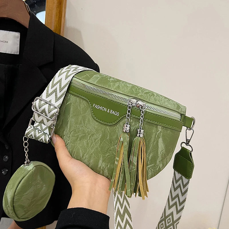 Sac banane femme chic  décontracté vert