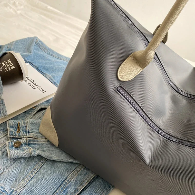 Petit sac weekend femme Gris-Rouge-Noir-ShopGET® 