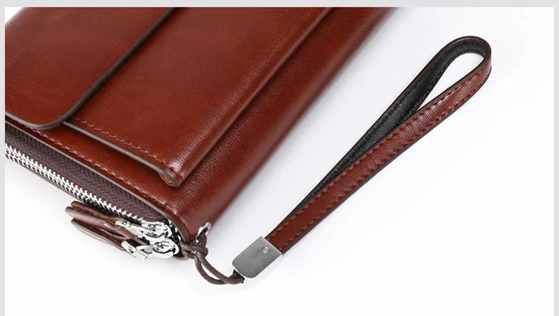 Pochette homme de haute qualité black-Marron A-Marron B-ShopGET® 