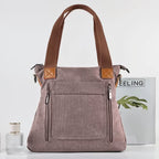 Sac cabas femme en tissu Canvas A-B-C-D-E-F-G-H-Noir-Marron-Bleu-Pourpre-I1-A-Gris-I1-B-I1-C-rose rouge-I1-D-I1-E-ShopGET® 