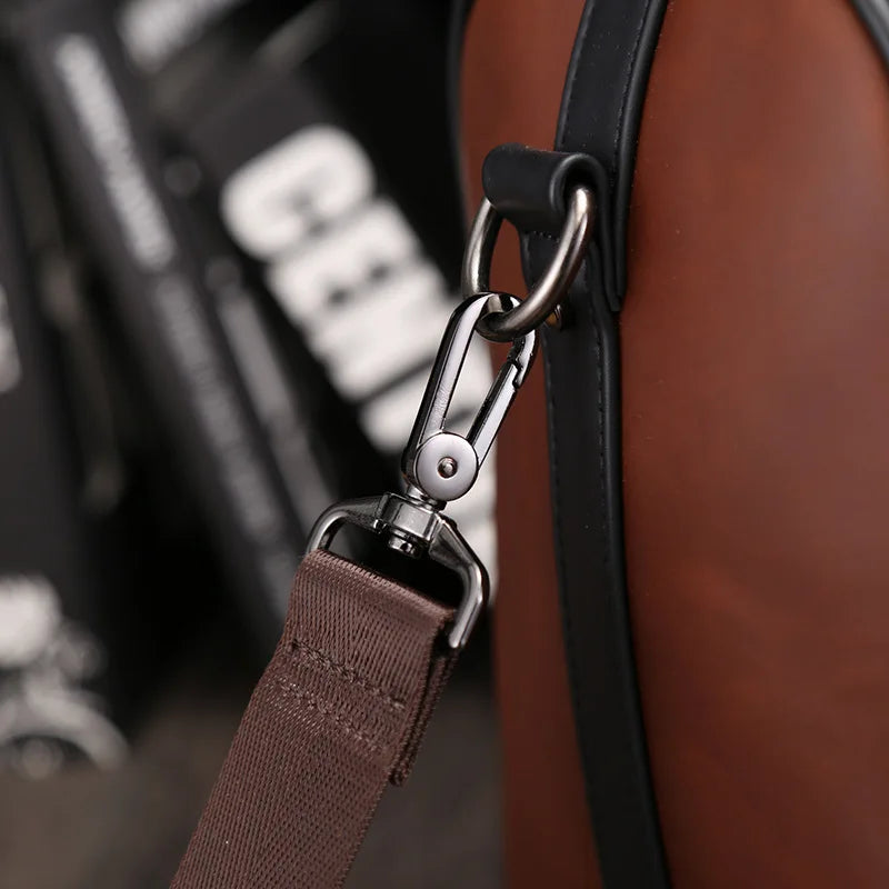 Sac weekend en cuir pour femme à bandoulière Marron / OFFERTE-ShopGET® 