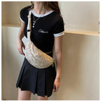 sac banane femme tendance messager kaki