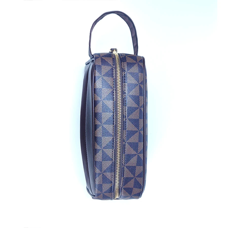 Sacoche pochette homme  en cuir Marron-Noir-ShopGET® 