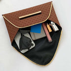 Pochette femme de luxe pas cher en cuir Noir / 28.5 x 10 x 17.5cm-Blanc / 28.5 x 10 x 17.5cm-off Blanc / 28.5 x 10 x 17.5cm-Marron / 28.5 x 10 x 17.5cm-ShopGET® 