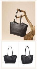 Sac cabas en cuir  souple femme Burgundy-Noir-Café-Marron-ShopGET® 