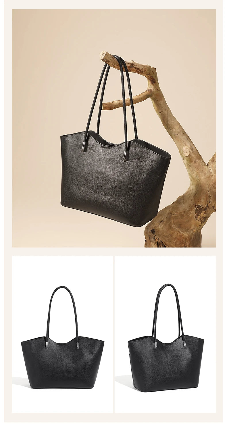 Sac cabas en cuir  souple femme Burgundy-Noir-Café-Marron-ShopGET® 