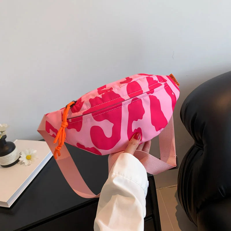 Sac banane léopard blanc et noir