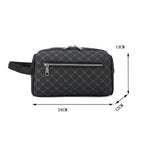 Pochette femme noir en plaid Noir-ShopGET® 