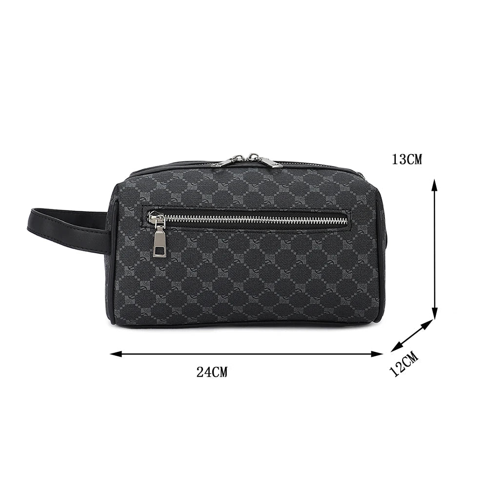 Pochette femme noir en plaid Noir-ShopGET® 