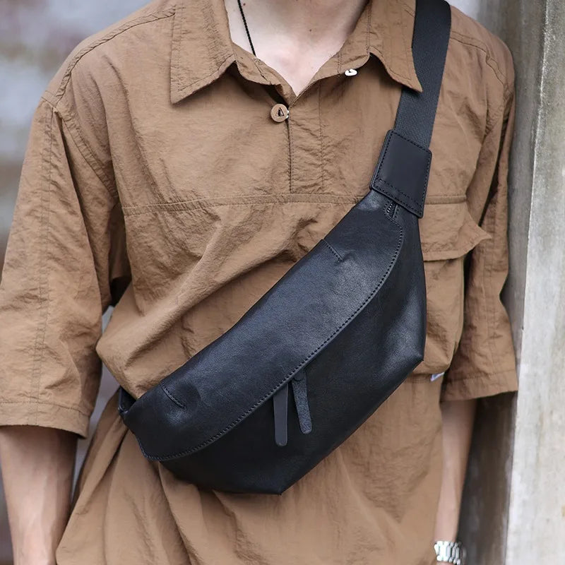 Sac banane imperméable en cuir pour homme - ShopGET®