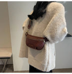 Sac banane en cuir artificiel femme