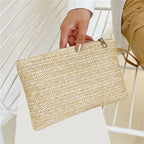 Pochette tissu femme Blanc-Kaki-ShopGET® 