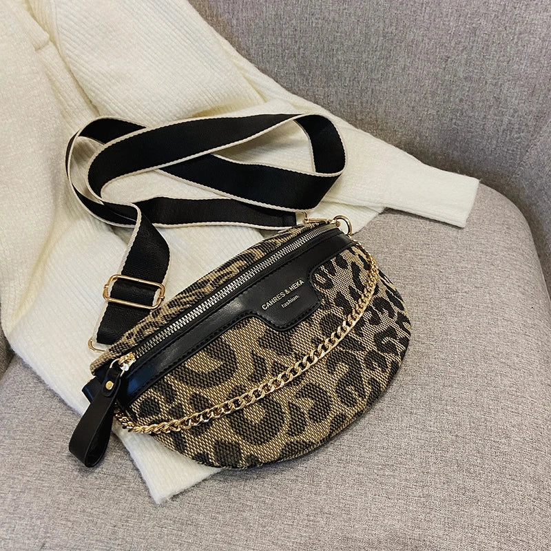 Sac banane motif léopard