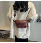 Sac banane en cuir artificiel femme
