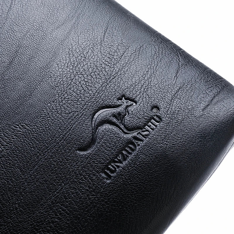Pochette homme de luxe à fermeture éclaire Sombre / 19cm x 29cm x 3cm-Sombre / 17cm x 27cm x 3cm-ShopGET® 