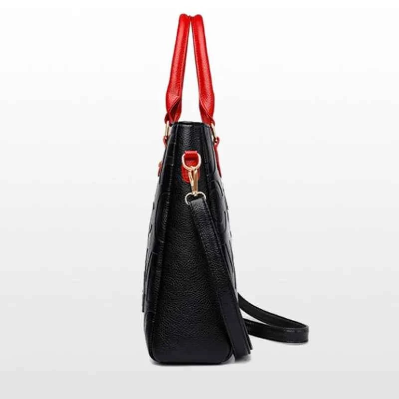 Sac cabas femme noir cuir Rouge / 31cm x 10cm x 29cm-Jaune / 31cm x 10cm x 29cm-ShopGET® 
