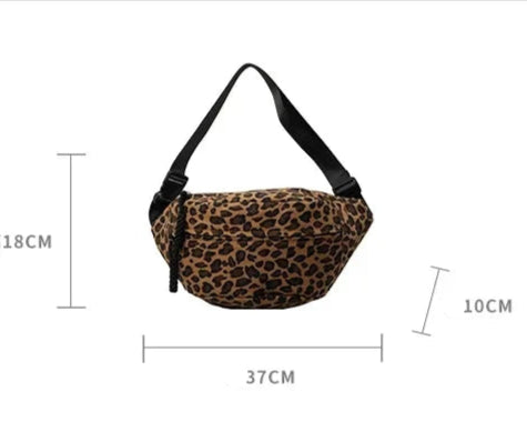 Grand sac banane léopard