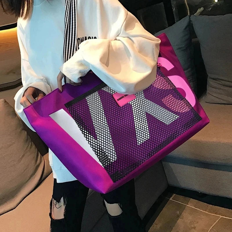 Cabas femme VXS Noir-Pourpre-Bleu-Bleu SB-ShopGET® 