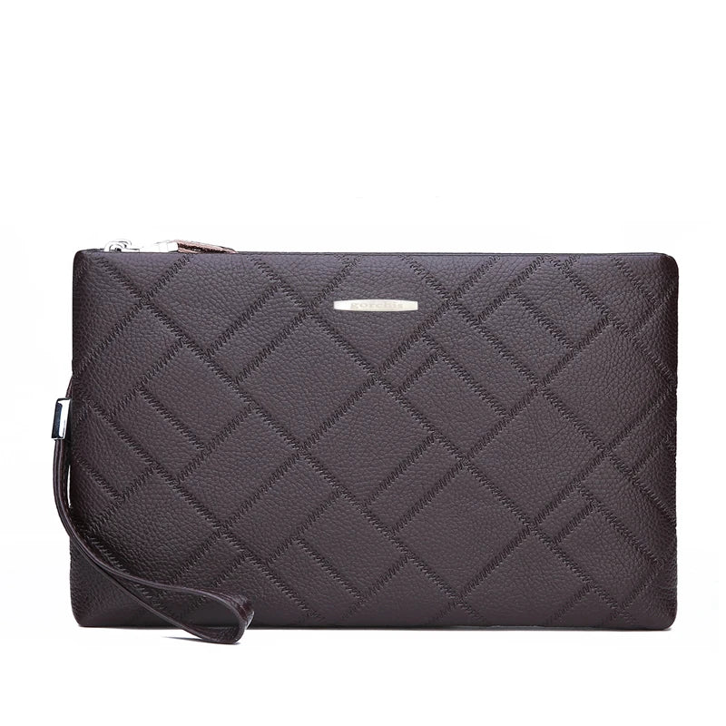 Pochette homme cuir luxe Marron A / 28 x 2.5 x 17cm-Marron B / 28 x 2.5 x 17cm-Noir A / 28 x 2.5 x 17cm-Noir B / 28 x 2.5 x 17cm-ShopGET® 