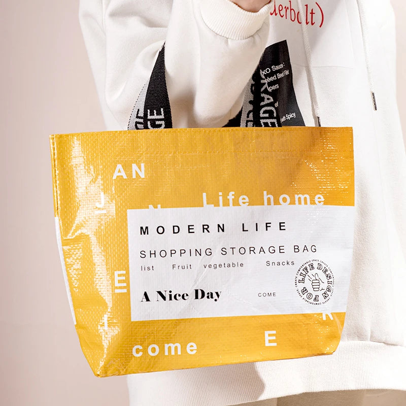 Sac de courses tote bag Blanc Small-Beige Small-Beige Large-Jaune Small-Stripe Large-Vert Large-ShopGET® 