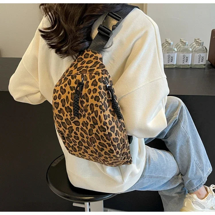 Grand sac banane léopard