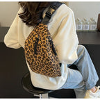 Grand sac banane léopard