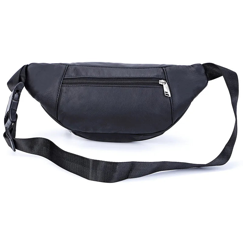 Sac banane en cuir multipoche homme