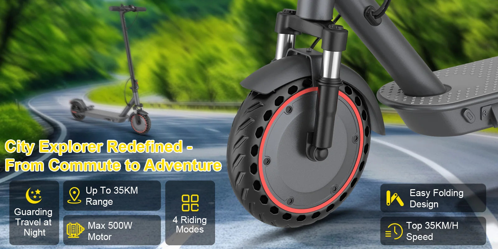 Trottinette électrique puissante pas cher 500W