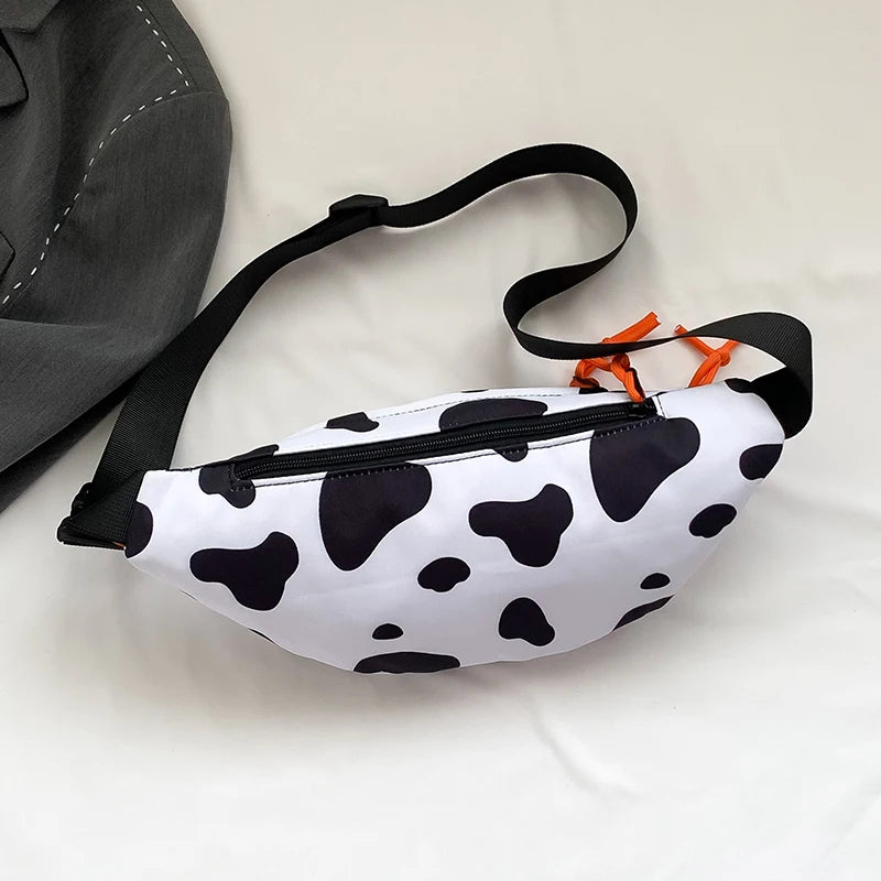 Sac banane léopard blanc et noir