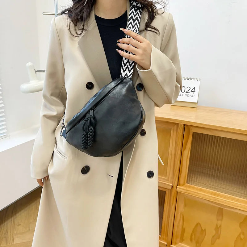 Sac banane en cuir pour épaule et ceinture