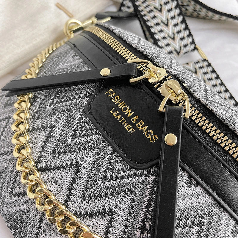 Sac banane en cuir ethnique boho plage