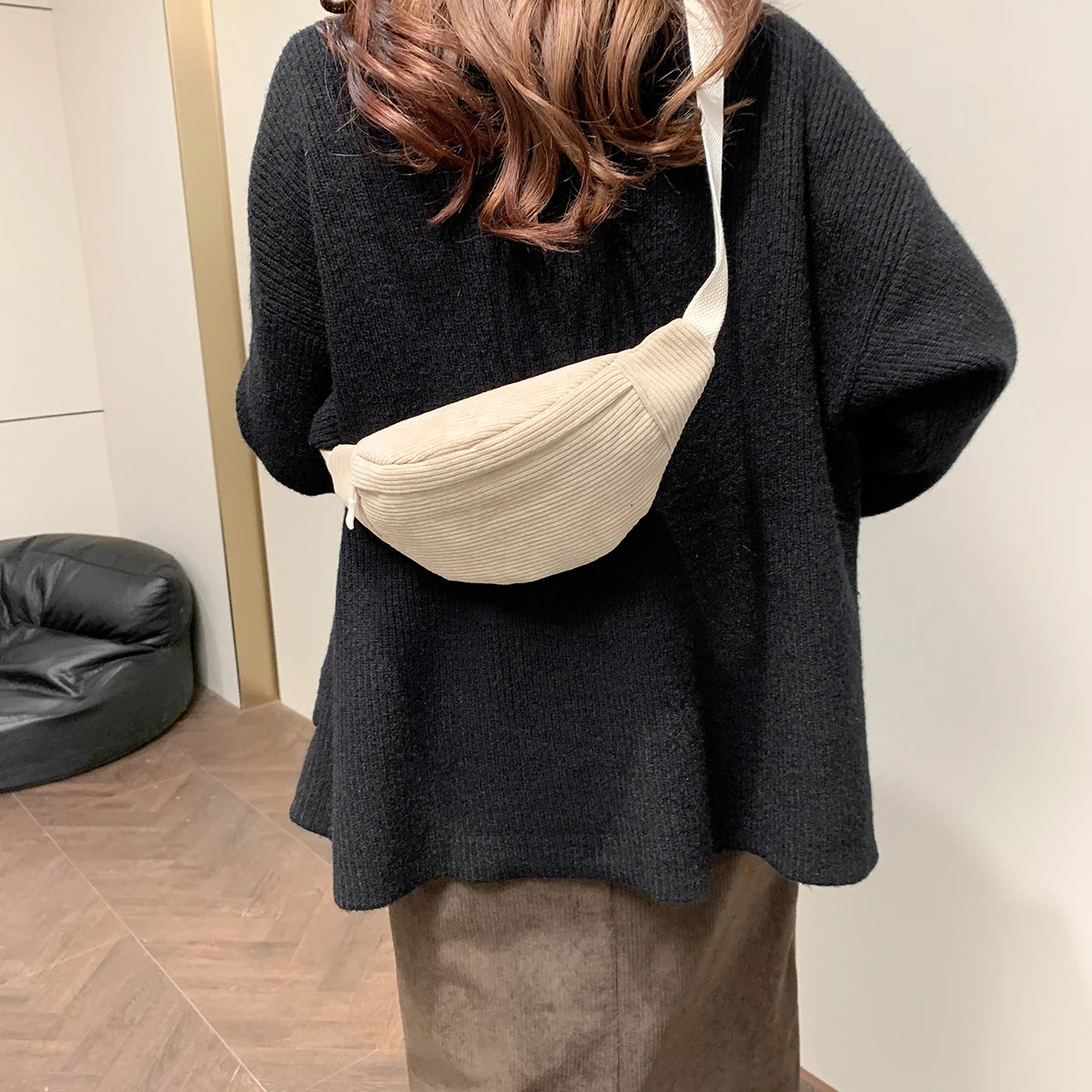 Sac banane femme velours côtelé - ShopGET®