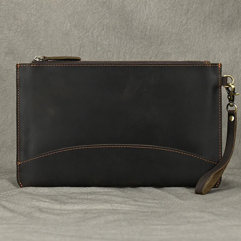 Pochette homme vintage cuir marron A-B-C-ShopGET® 