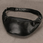 Sac banane en cuir solide pour homme