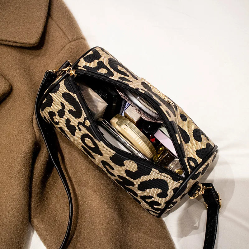 Sac banane cuir femme léopard