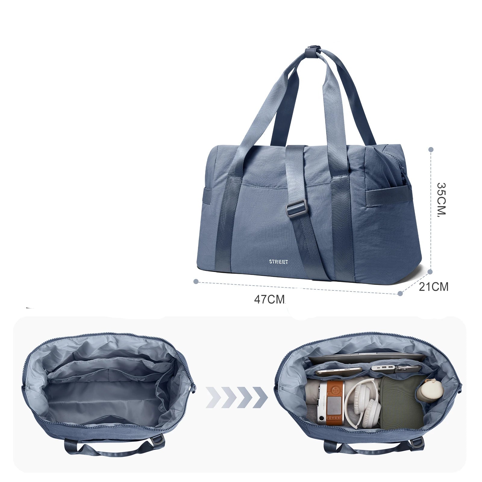 Sac weekend homme Karl alexander Beige-Vert-Bleu-Noir-ShopGET® 