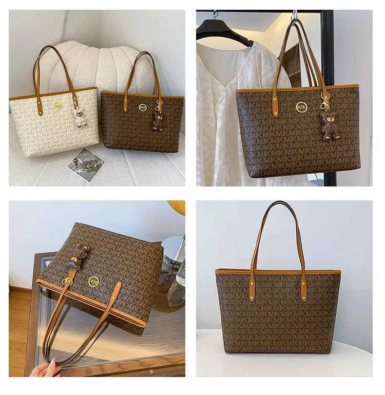 Sac cabas femme voyage de luxe Marron / 44x29x13cm / Offerte-Blanc / 44x29x13cm / Offerte-ShopGET® 