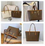 Sac cabas femme voyage de luxe Marron / 44x29x13cm / Offerte-Blanc / 44x29x13cm / Offerte-ShopGET® 