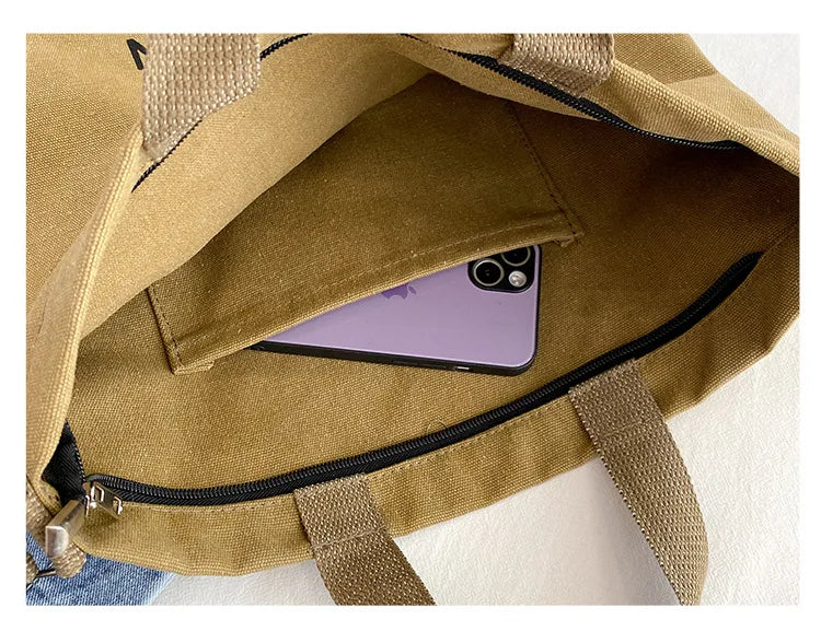 Sac de courses Japonaise Canvas Marron-kaki-Vert-Noir-Gris-ShopGET® 