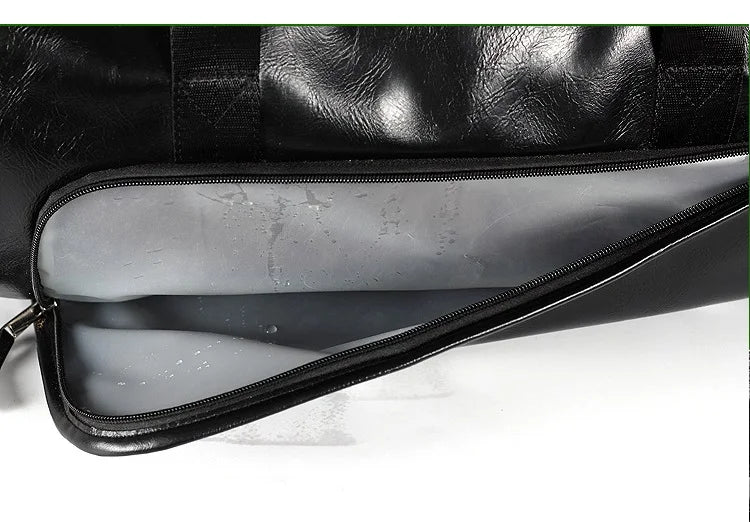 Sac polochon vintage de luxe Noir Jaune-Noir-Vert A-Vert B-ShopGET® 