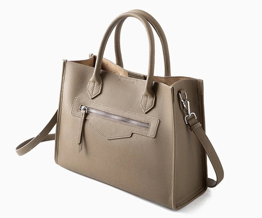 Sac cabas noir simple solide Gris-Noir-ShopGET® 