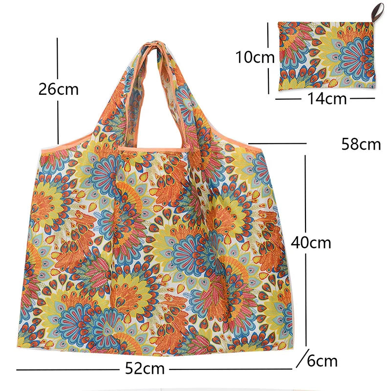 Sac cabas courses original Noir / L52*H40*LR6cm-Orangefloral / L52*H40*LR6cm-Pourprefloral / L52*H40*LR6cm-Bleu / L52*H40*LR6cm-ShopGET® 