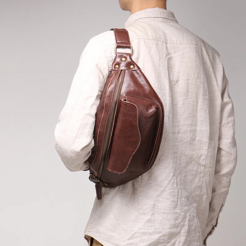 Sac banane homme en cuir solide - ShopGET®