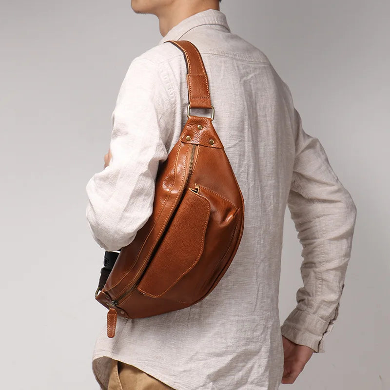 Sac banane homme en cuir solide - ShopGET®