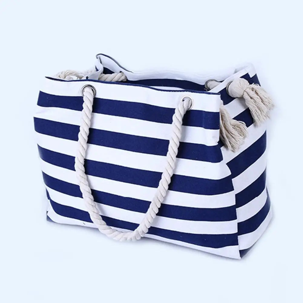 Cabas sac rectangulaire Bleu-Noir-ShopGET® 