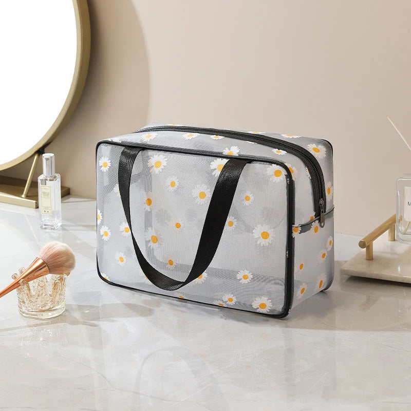 Trousse de toilette voyage floral transparent - ShopGET®