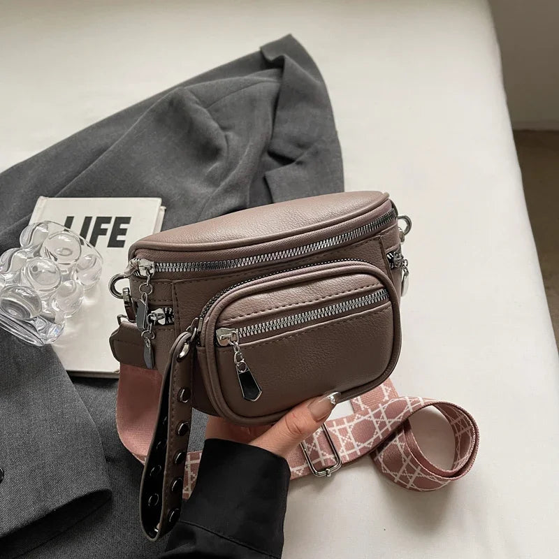 Petit sac banane cuir souple femme