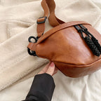 Sac banane en cuir pour épaule et ceinture